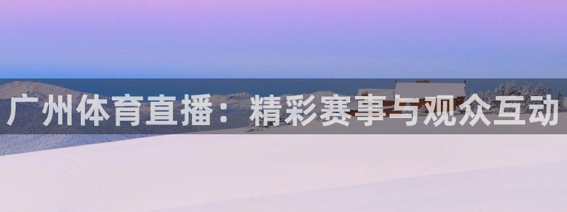 广州体育直播：精彩赛事与观众互动